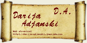 Darija Ađanski vizit kartica
